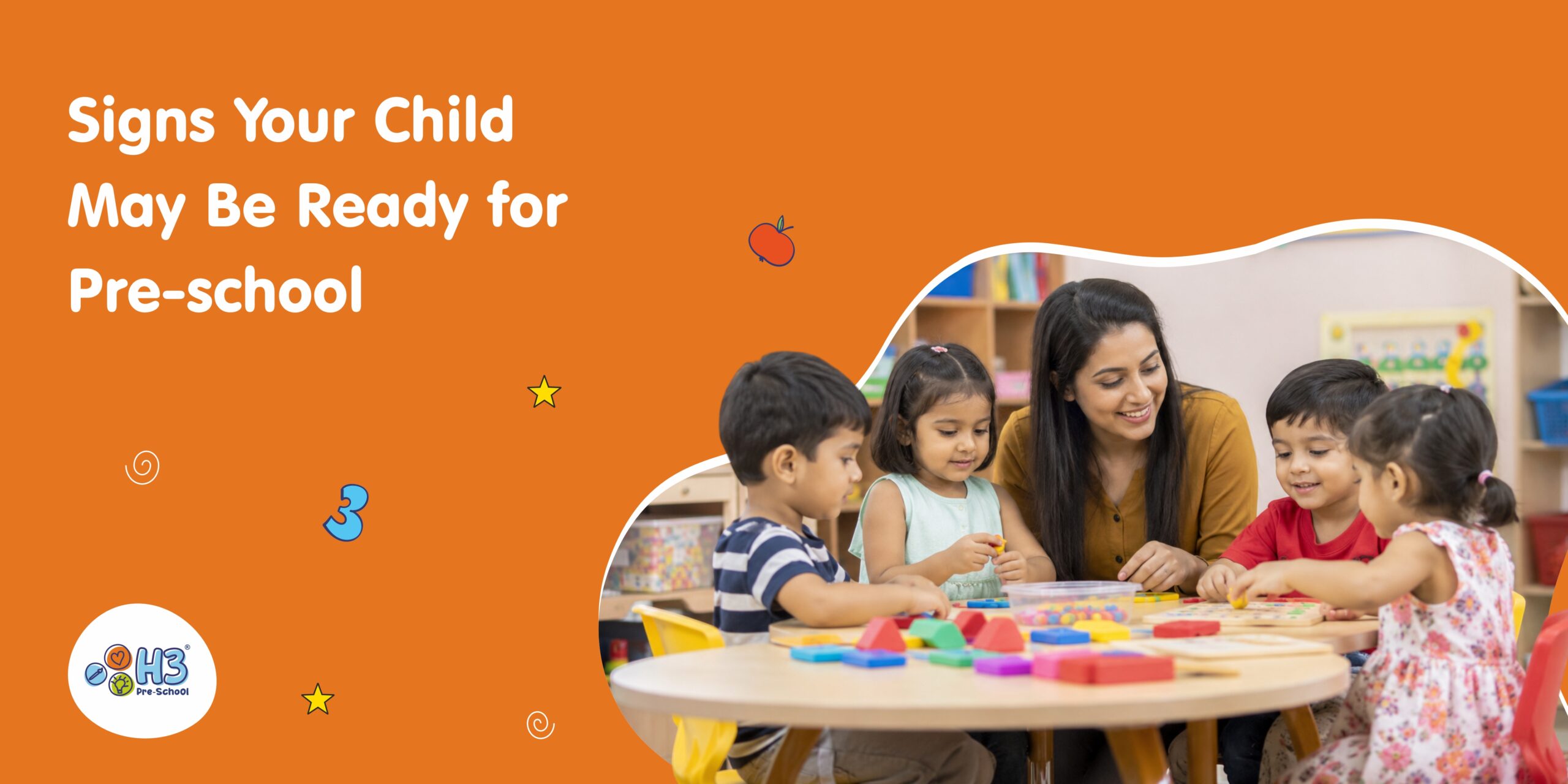 Preschool readiness signs for toddlers learning and playing at H3 Preschool